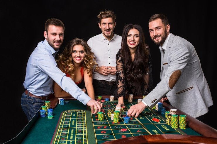 Live baccarat studio with dealer and multi-angle camera setup
